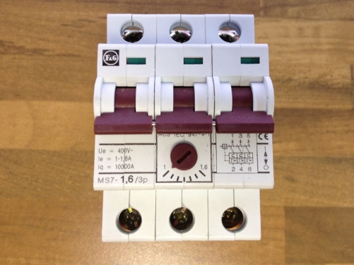 Moeller MS7-1.6 3P Germany MOELLER motor protection switch 1-1.6A miniature circuit breaker