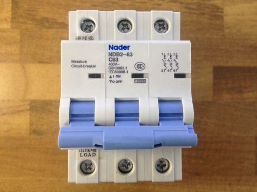 The letter NDB2-63 Nader genuine new C63 mini circuit breaker 3P63A air switch