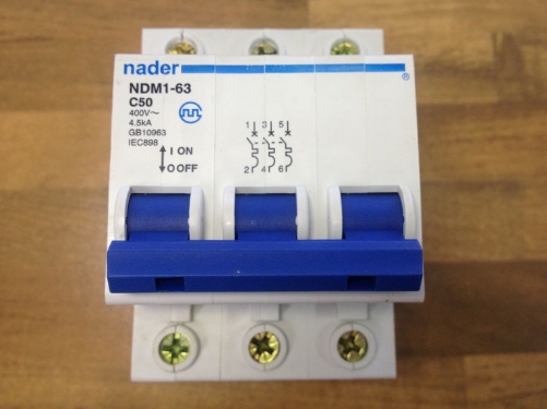 The letter NDM1-63 Nader genuine new C50 mini circuit breaker 3P50A air switch