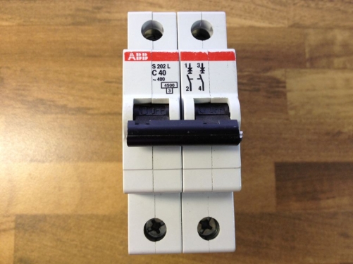 United States S202L C40 ABB air switch circuit breaker 2P40A (German production) original authentic