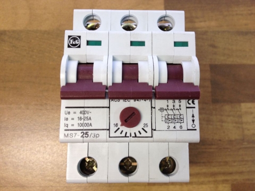 Moeller MS7-25 3P Germany MOELLER motor protection switch 16-25A miniature circuit breaker