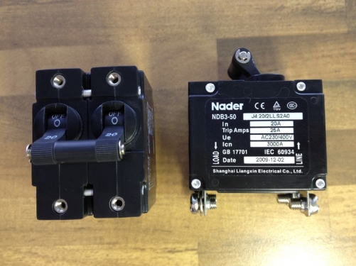 Nader NDB3-50 letter J420/2LLS2AO - air switch circuit breaker 20A230V-400V