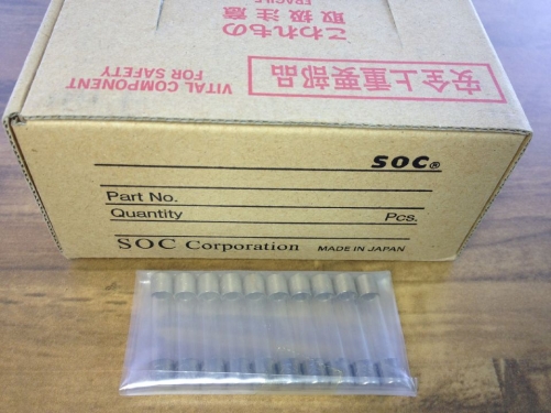 Imported Japanese 1A 250V SOC explosion-proof glass fuse tube 6X32 6X30