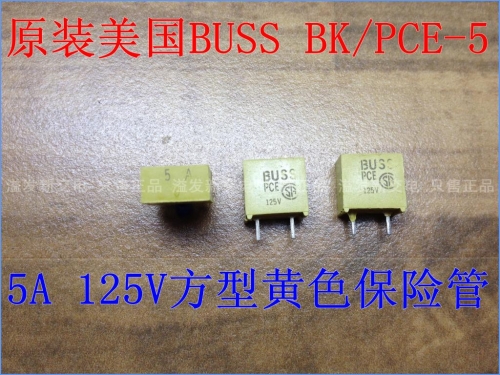 United States BUSS BK/PCE-5 5A 125V Bussmann square pin fuse / insurance tube