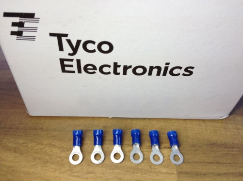 The United States TE AMP 16-14 O Tyco cold pressed terminal circular pre insulated end copper wire nose