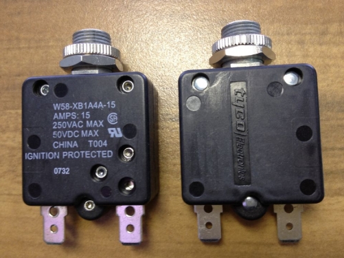 The United States Tyco EIectronics W58-XB1A4A-15 15A 250V - Tyco thermal switch