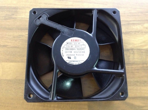 ETRI France 125XR 0281 axial flow fan 208-240VAC 15W 120X120MM TYPE