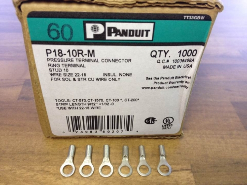 The United States PANDUIT Vydyne P18-10R-M 22-16AWG import terminal O Phi 5