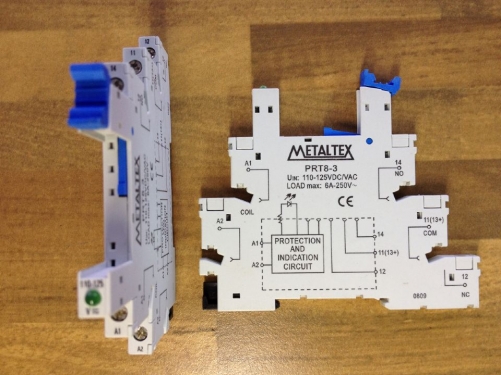 German PRT8-3 110-125VAC relay seat METALTEX relay base