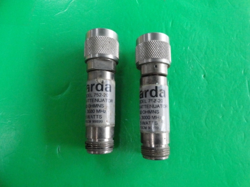 752-20 NARDA coaxial fixed attenuator 20dB 5W N DC-3GHz