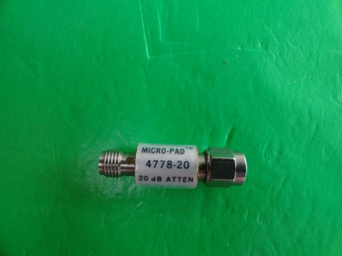 4778-20 NARDA coaxial fixed attenuator 20dB 2W SMA DC-12.4GHz