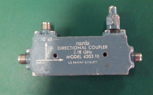 4203-10 2-18GHz 10dB Narda coaxial fixed coupler SMA