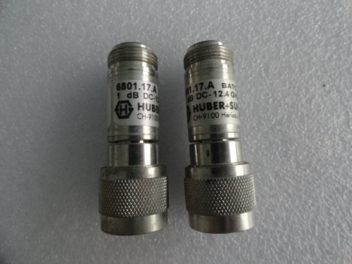 6801.17.A HUBER+SUHNER coaxial fixed attenuator 1dB N DC-12.4GHZ