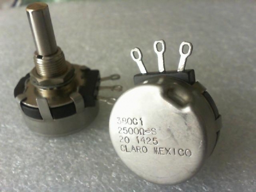 Mexico 380C1 single turn potentiometer 2500 euro --S/2.5K// axis 25mm length