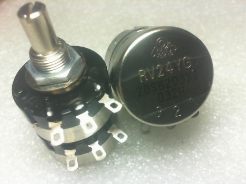 Japan TOCOS dual potentiometer RV24YG20SB203X2//20K