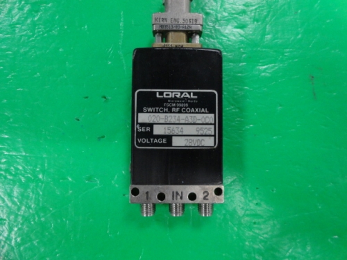 020-B234-A3D-0C0 DC-18GHZ 28V LORAL coaxial radio frequency switch SMA