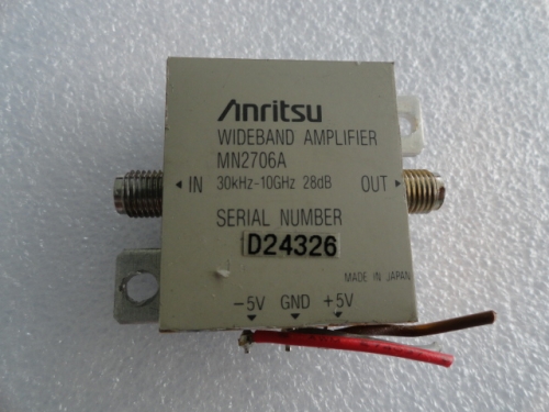Anritsu low noise amplifier 30KHz-10GHz/28dB 5V MN2706A (3.5mm-K)