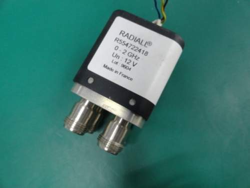 R554722418 0-2GHZ RADIALL double knife double throw RF microwave coaxial switch N 12V