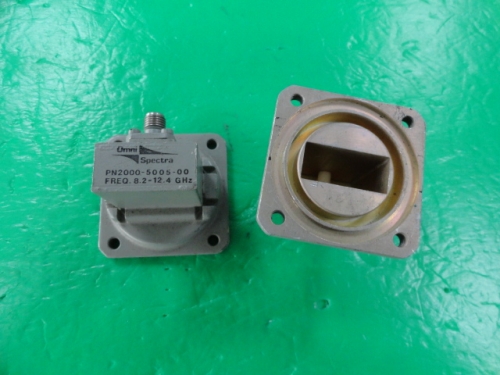 SPECTRA 2000-5005-00 8.2-12.4GHZ OMNI waveguide connector to SMA connector
