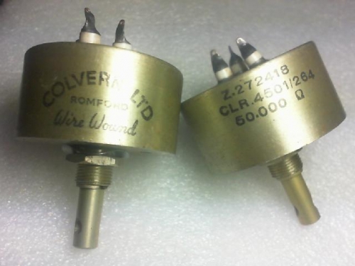 The British COLVERN oil potentiometer 50 euro =50K axis 6.3X25mm Europe.