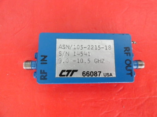 Supply ASN/105-2215-18 9-10.5GHZ CTT amplifier SMA