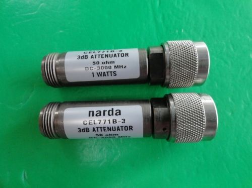 CEL771B-3 NARDA coaxial fixed attenuator 3dB 2W N 0.8-2.2GHz
