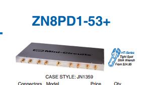 ZN8PD1-53-S+ 500-5000MHz Mini-Circuits a sub eight power divider SMA