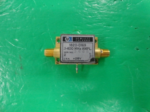 HP low noise amplifier 0.1-400MHZ 25dB 28V SMA 1820-0169
