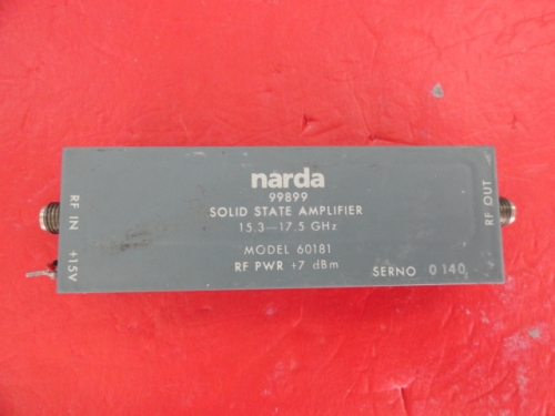 Supply NARDA 99899 15.3-17.5GHz amplifier SMA 15V