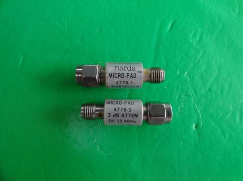 4778-3 NARDA coaxial fixed attenuator 3dB 2W SMA DC-12.4GHz