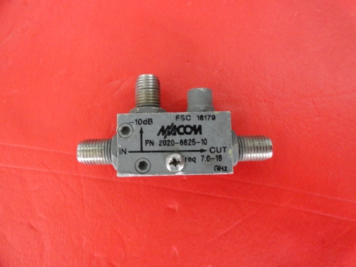 2020-6625-10 7-18GHz M/A-COM coaxial directional coupler SMA Coup:10dB