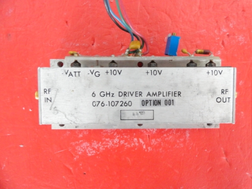 Supply HARRIS amplifier 6GHz Vin:10V SMA 076-107260