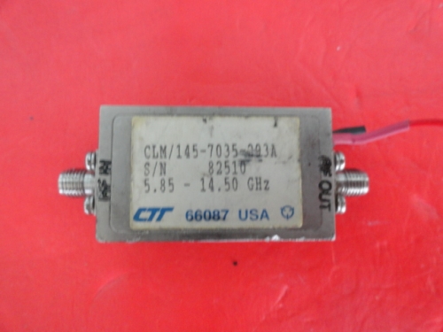Supply CTT amplifier 5.85-14.5GHZz SMA CLM/145-7035-203A