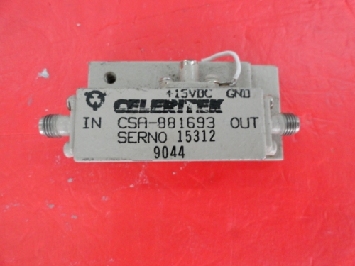 Supply CELERITEK amplifier 15V SMA CSA-881693