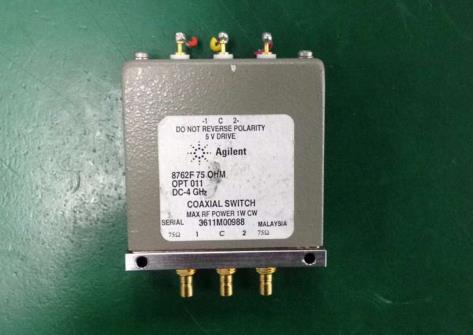 The Agilent HP Agilent 8762F DC-4GHZ 75 ohm SPDT 5V