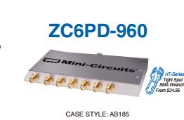 ZC6PD-960W-S 700-1000MHZ Mini-Circuits a sub six power divider SMA