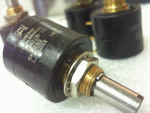 A multi turn potentiometer.. Mexico MW22B-10 precision potentiometer.10, 5K...