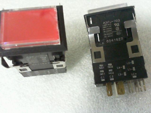 OMRON button switch with lamp A3PJ-703/11 foot red panel]..
