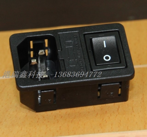 RLEIL AC AC power outlet three in the vicinity of black switch insurance 1.5MM socket RL10-1F
