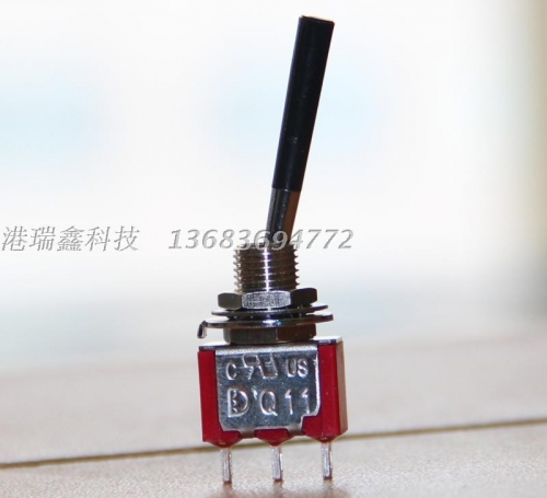 T8013 Taiwan deliwei single road 3 feet 2 round black long handle anti-static handle toggle Q11 T9 switches