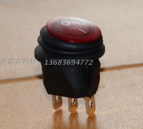 Taiwan bright group LIGHT power switch rocker switch dual waterproof and oil red boat type switch RC15