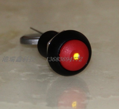 M12 waterproof push button switch Taiwan PAL6 with light dual color lamp with lock red circular press pass button