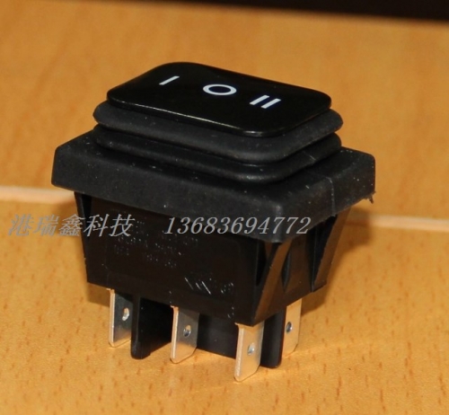 The power switch RLEIL rocker switch three black waterproof and oil ship type switch RL2 (P) -23-BB