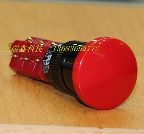 Switch lock button DECA red mushroom Taiwan Jin Lian Road three round head button D16LAR3-3AB
