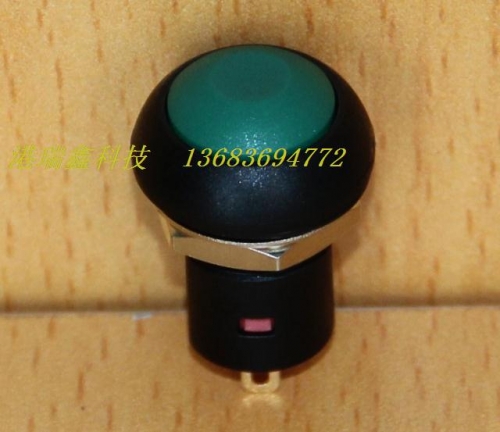 M12 waterproof push button switch Taiwan PAL6 belt lock green circular press pass with hold button switch