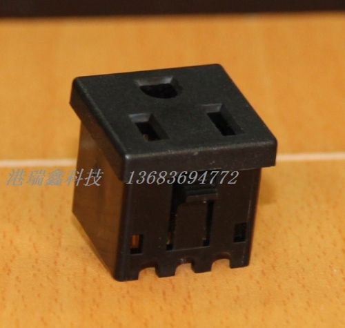 Winfoong AC AC power socket American Standard square hole type sealing seat chassis socket RF-6001