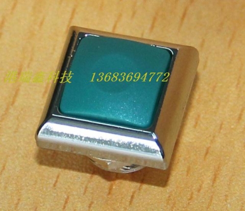 PAS6 high quality waterproof reset button switch square does not lock the green metal edge often open the button M12