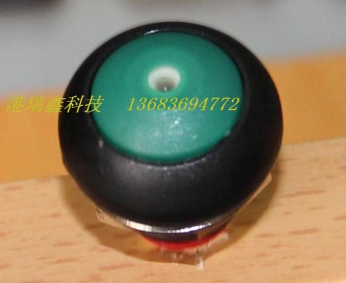 M12 waterproof switch reset button Taiwan PAS6 with light round no lock green button switch