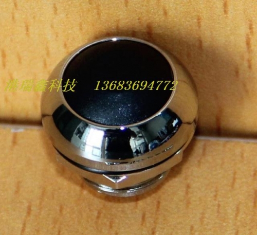 M12 waterproof switch reset button Taiwan PAS6 white metal edge round lock black button