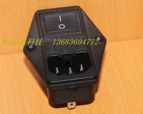 G808 AC AC power supply socket panel install the font three in one socket with double insurance with black switch